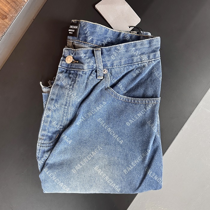 バレンシアガ メンズ デニム ショーツ -  Denim Shorts - bac7189x