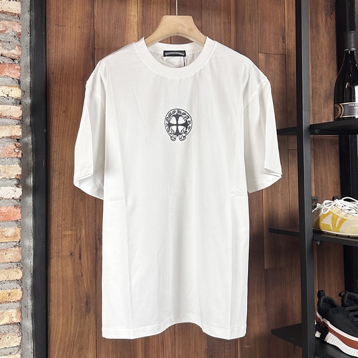クロムハーツ メンズ ラウンドネック半袖Tシャツ - Round- chc7185x