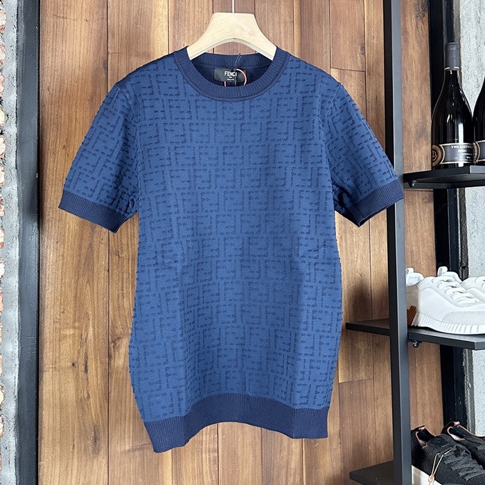 フェンディ メンズ ラウンドネック半袖Tシャツ - Round- fec6677x