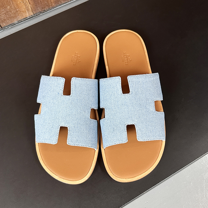 エルメス メンズ イズミル カーフスキン サンダル  -  Lzmir  - hes1489x