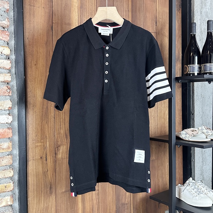 Thom browneCasual  Short Sleeved Clothes&Half - トムブラウンメンズ カジュアル トレーニング 半袖Tシャツ&ハーフパンツ Thom0837x.Size(m - 2xl).ブラック