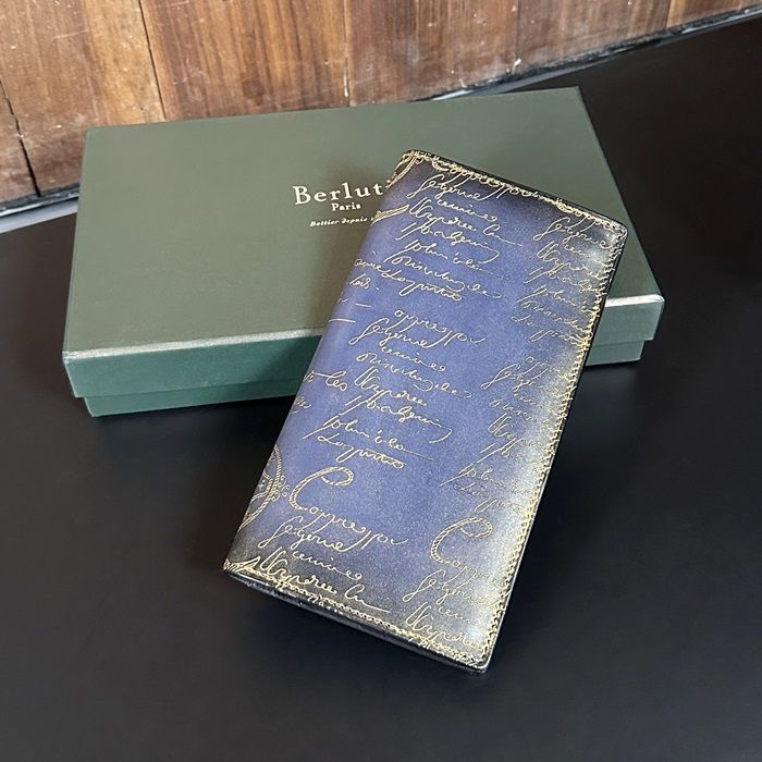  Custom Leater , 19cm - ベルルッティ  長財布, 19cm, BLTW0005,ブルー