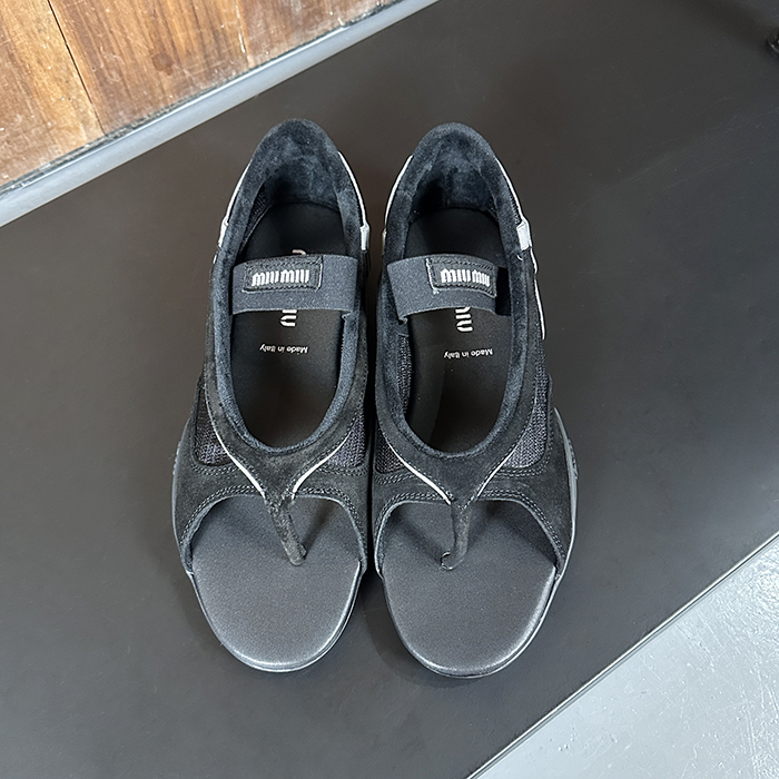 ミュウミュウ レディース ジムネイジアム バレリーナ -   Gymnasium Technical  Thong ballerinas - mis3380x