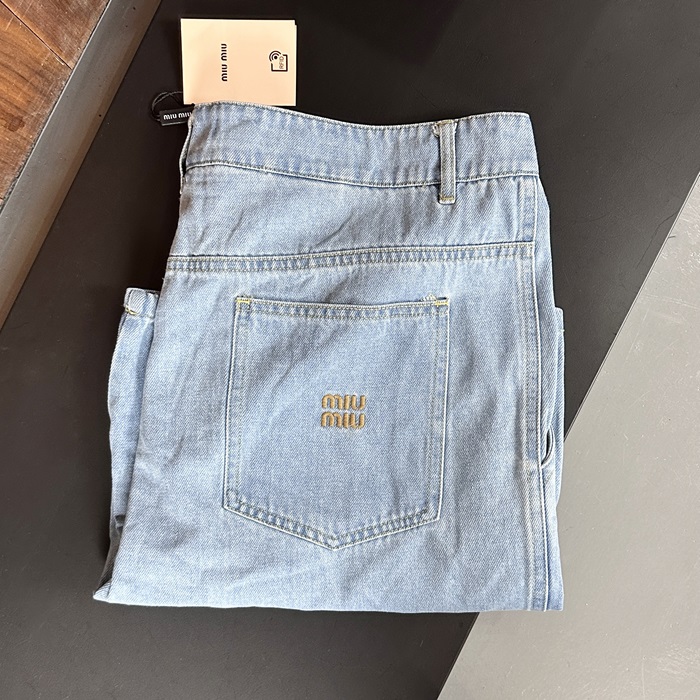 ミュウミュウ メンズ デニム ショーツ -  Denim Shorts - mic7187x