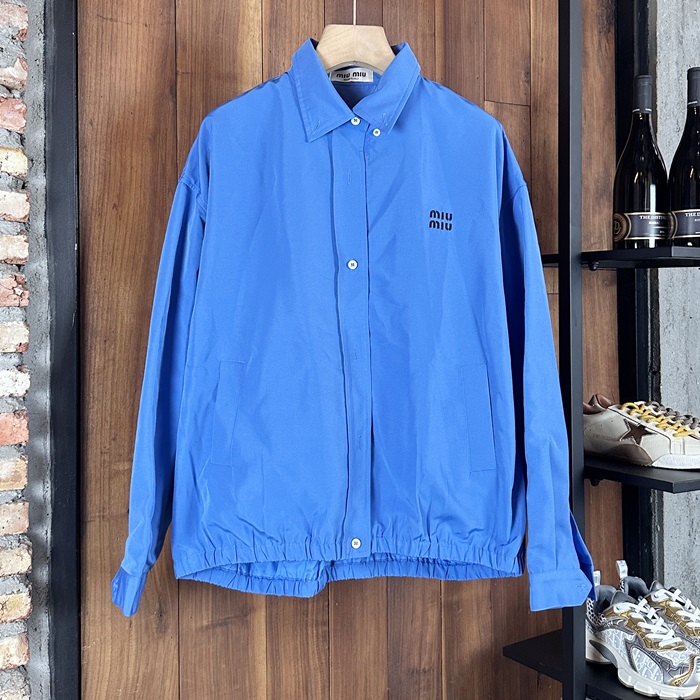 ミュウミュウ レディース ポプリン ブルゾン ジャケット -   Poplin  Jean  - mic7314x