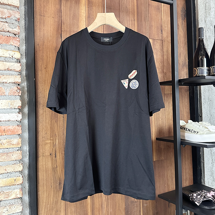フェンディ メンズ ラウンドネック半袖Tシャツ - Round- fec7431x