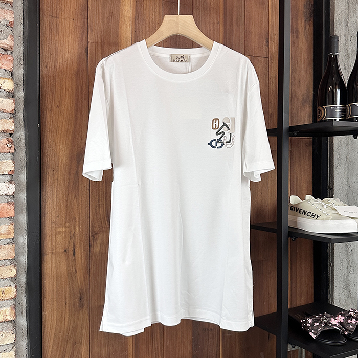 エルメス メンズ ラウンドネック半袖Tシャツ -  Round- hec5485x