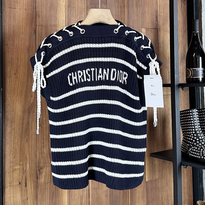 ディオール レディース ディオールリビエラ スリーブ セーター -   iviera Lace-up Cap Sleeve er - dic7273x