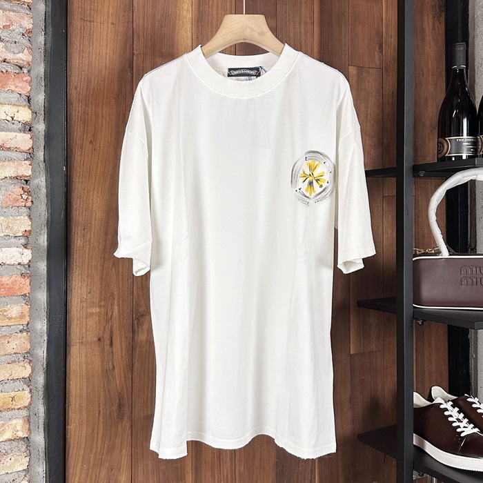 クロムハーツ メンズ ラウンドネック半袖Tシャツ - Round- chc7195x