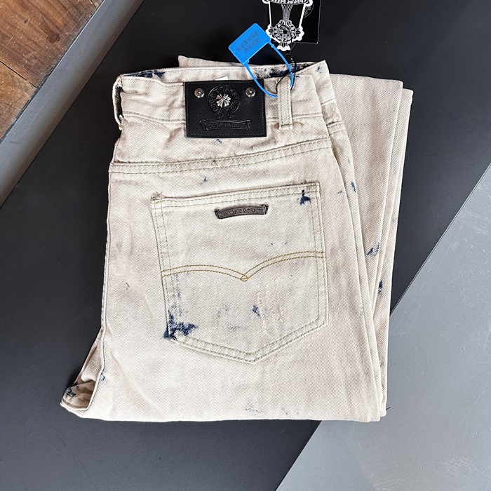 クロムハーツ メンズ トレンディ グレー ジーンズ - Gray - ch170x