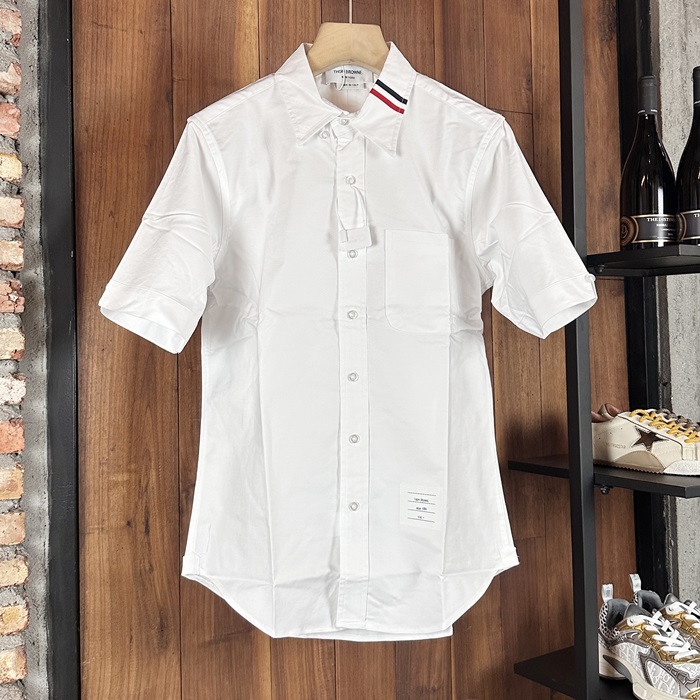 トムブラウン メンズ 半袖 シャツ - White Shirts - thc2369x