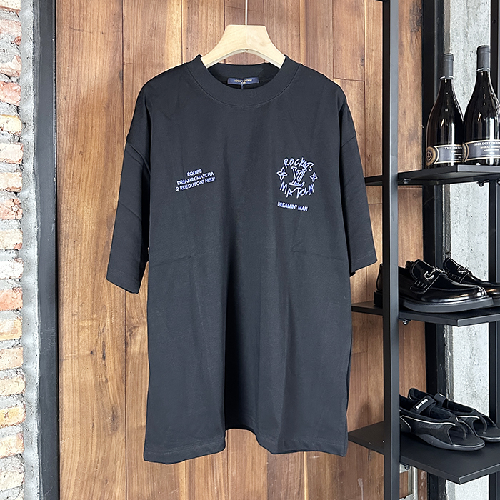 ルイヴィトン メンズ ラウンドネック半袖Tシャツ -  Round- lvc7356x