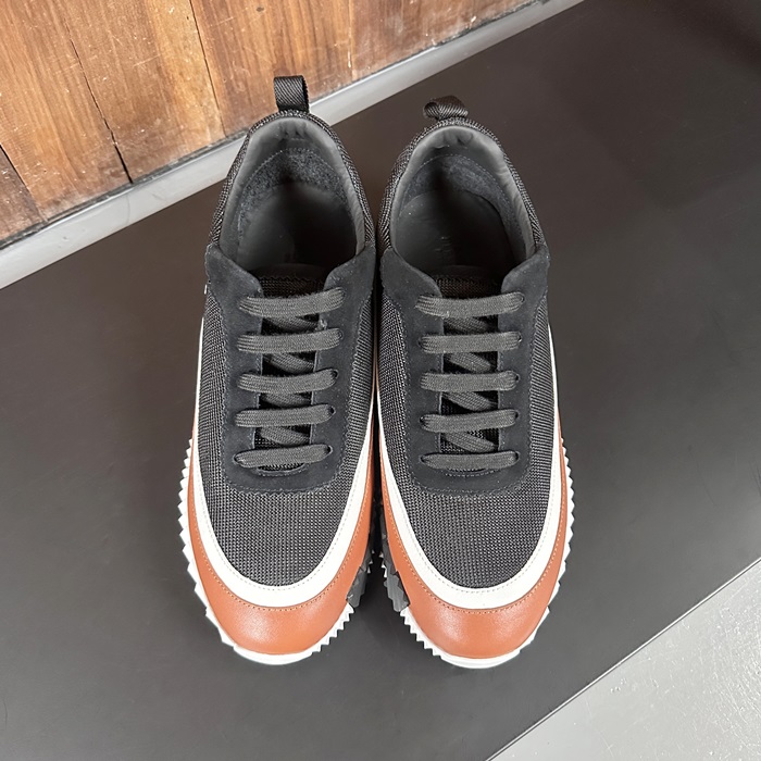  エルメス メンズ バウンシング スニーカー マルチ ツートン ブラック H - dd1050x