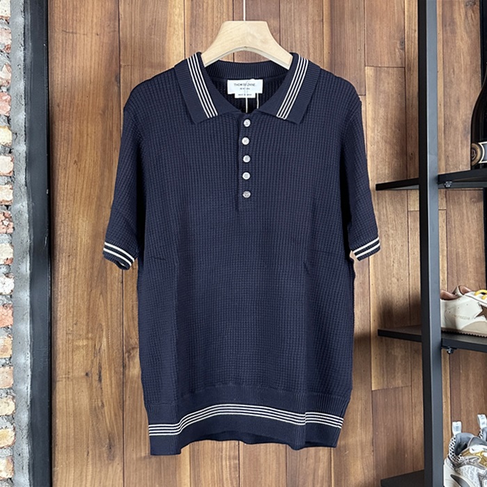 トムブラウン メンズ ポロ 半袖Tシャツ - Polo  - thc1246x