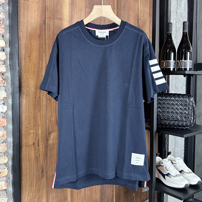 トムブラウン メンズ ラウンドネック半袖Tシャツ -  - thc6760x