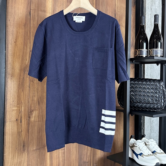 トムブラウン メンズ ラウンドネック半袖Tシャツ -  - tho1256x