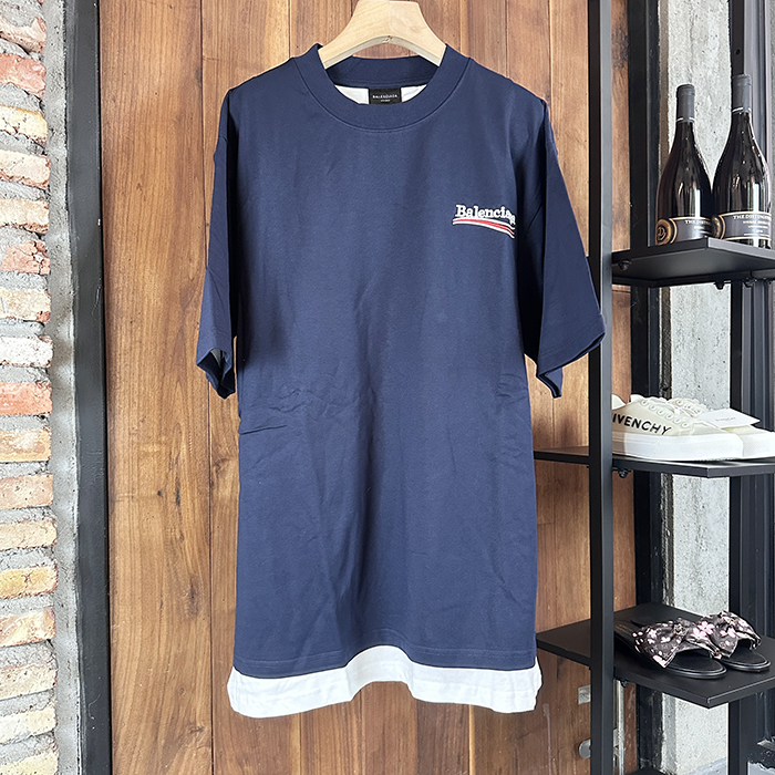 バレンシアガ メンズ ラウンドネック半袖Tシャツ -  Round- bac7545x