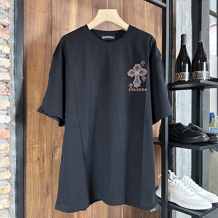 クロムハーツ メンズ ラウンドネック半袖Tシャツ - Round- chc7104x