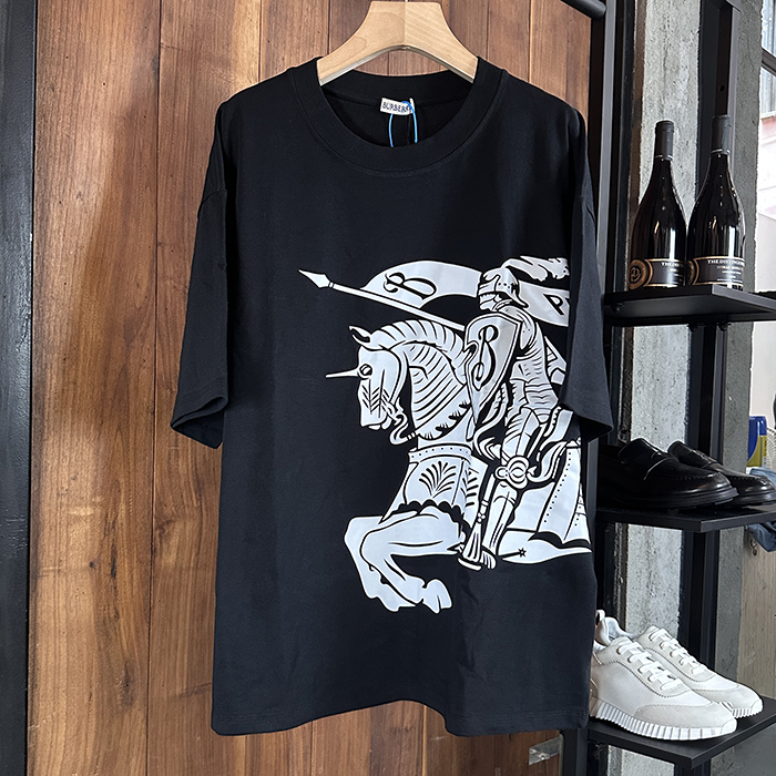 バーバリー メンズ ラウンドネック半袖Tシャツ - Round- buc7016x