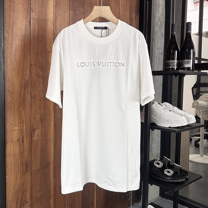 ルイヴィトン メンズ ラウンドネック半袖Tシャツ -  Round- lvc7044x