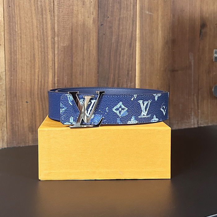   Belt,4.0cm,LOUBT0203 - ルイヴィトンメンズレザーベルト,4.0cm,ブルー