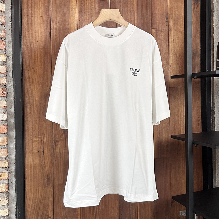 セリーヌ メンズ 半袖Tシャツ - Round- cec6497x
