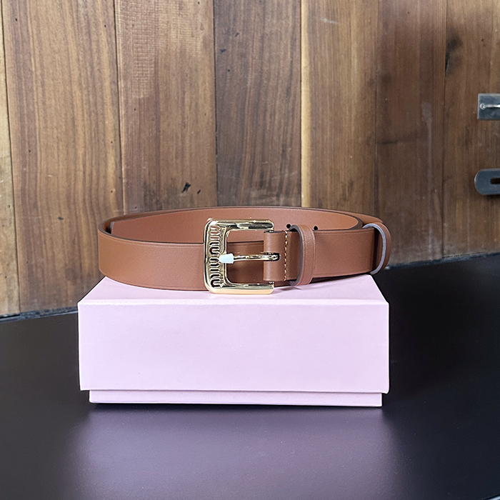 ミュウミュウ レディース ナッパ レザー ベルト -   Napa Belts - bel378x