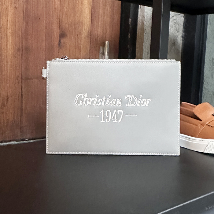 ディオール メンズ グレー クラッチバッグ -  Gray - di73x