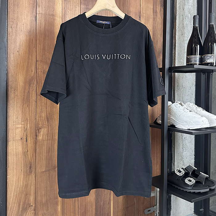 ルイヴィトン メンズ ラウンドネック半袖Tシャツ -  Round- lvc7045x