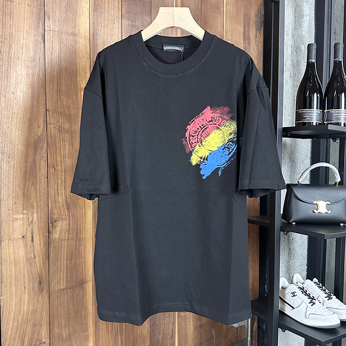 クロムハーツ メンズ ラウンドネック半袖Tシャツ - Round- chc7605x