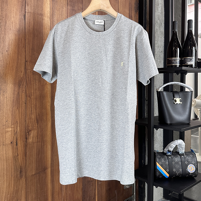 サンローラン メンズ ラウンドネック半袖Tシャツ - Saint laurent Round- ysc7731x