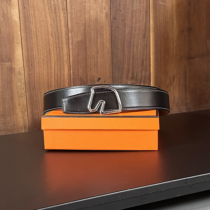 エルメス メンズ Tete De Cheval バックル リバーシブル ベルト -  Tete De Cheval réversible - bel349x