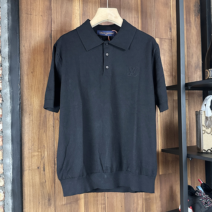 ルイヴィトン メンズ ブラック ポロ Tシャツ -   - lvc392x