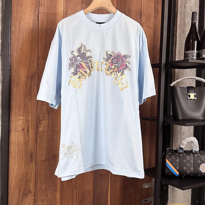 バレンシアガ メンズ ラウンドネック半袖Tシャツ -  Round- bac7613x