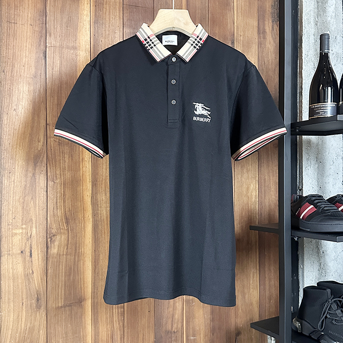 Short Sleeved  Orange - バーバリーメンズ LOGO コットン 半袖Tシャツ Bur03879x Size(m - 4xl) ブラック