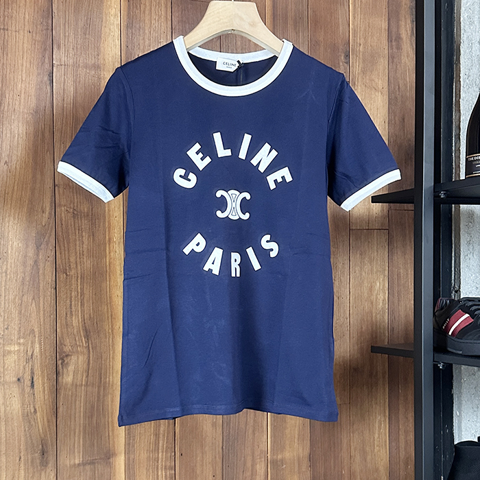 セリーヌ レディース ラウンドネック半袖Tシャツ -   - cec7787x