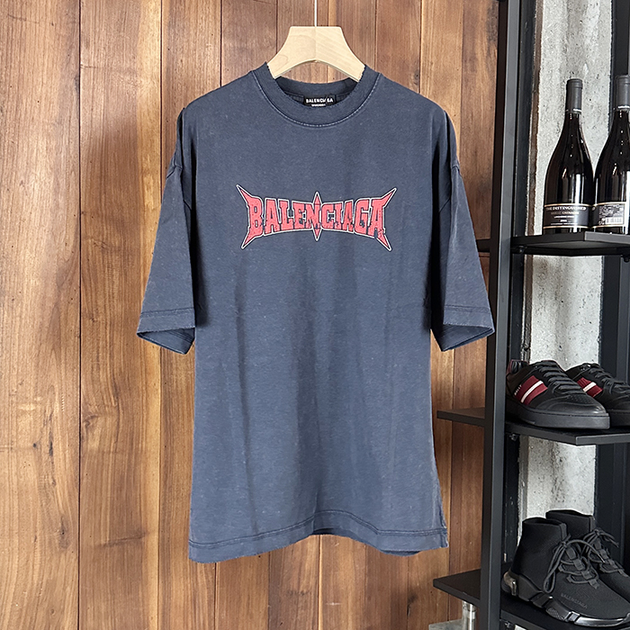 バレンシアガ メンズ ラウンドネック半袖Tシャツ -  Round- bac5638x