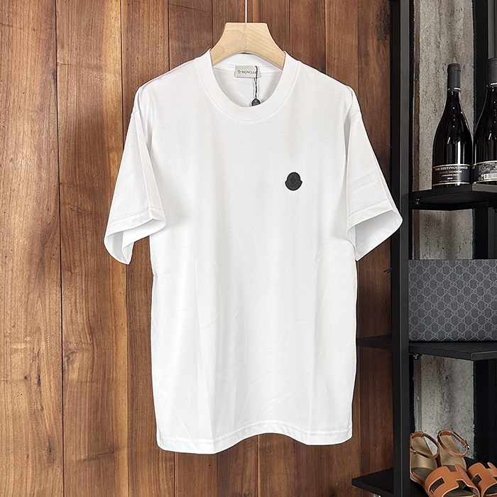 モンクレール メンズ パッチ 半袖Tシャツ - White  - moc1009x