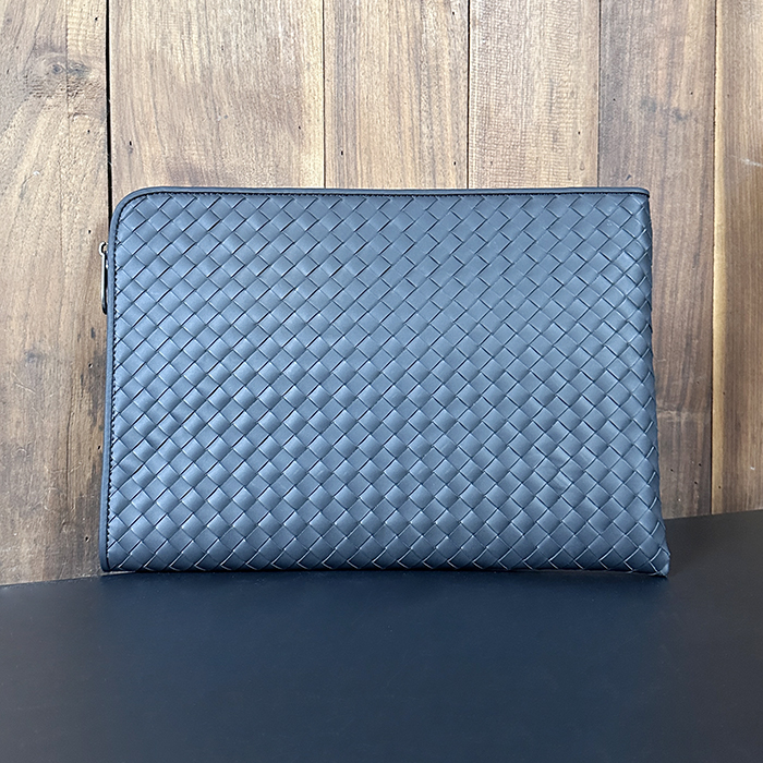 34cm - ボッテガヴェネタレザーブラック メンズ クラッチバッグ 8025,BVB0070,34cm