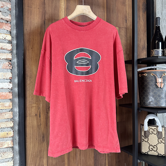 バレンシアガ メンズ ラウンドネック半袖Tシャツ -  Round- bac6590x