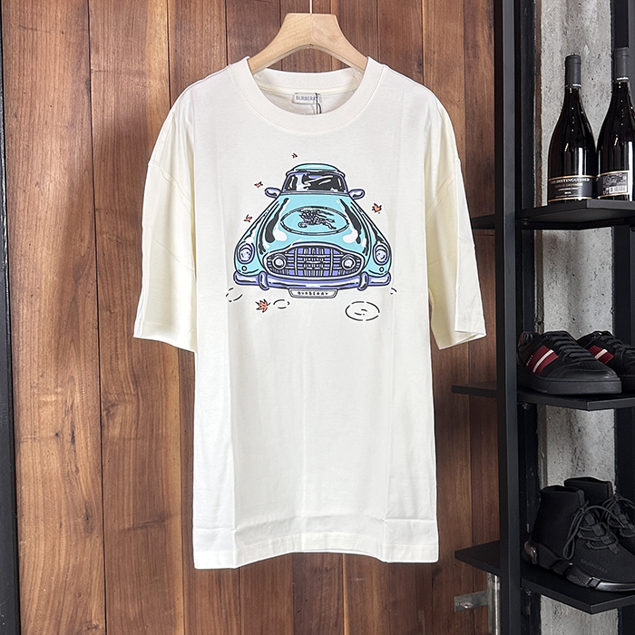 バーバリー メンズ ラウンドネック半袖Tシャツ - Round- buc7679x