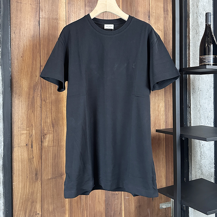 サンローラン メンズ ラウンドネック半袖Tシャツ - Saint laurent Round- ysc7732x