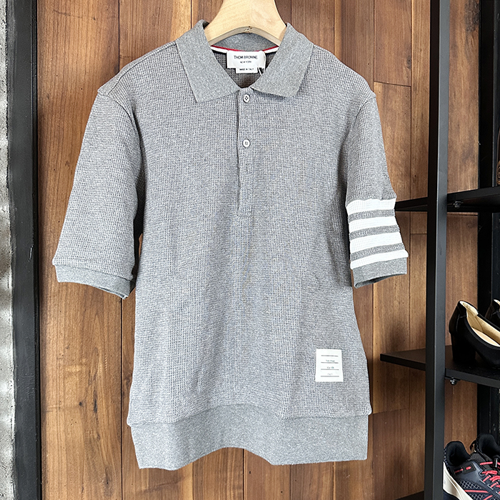 Casual Short トムブラウンメンズ カジュアル 半袖Tシャツ Thom01329x Size グレー/ネイビー/ホワイト