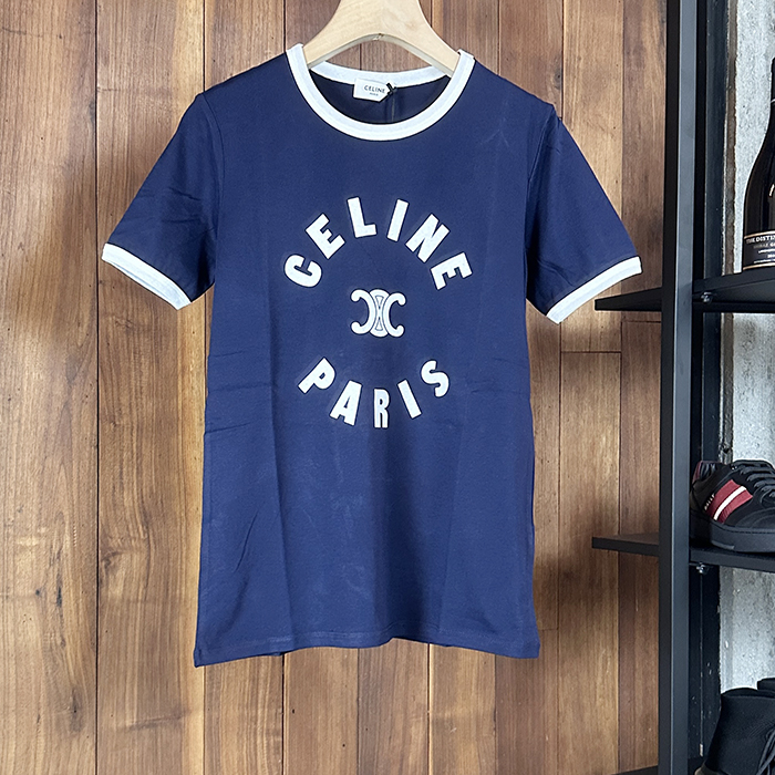 セリーヌ レディース ラウンドネック半袖Tシャツ -   - cec7787x