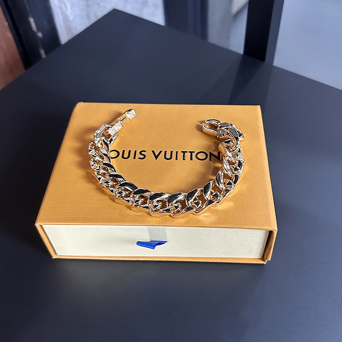 ルイヴィトン メンズ モノグラム チェーン リンク ブレスレット シルバー M69988  - Bangle - acc271x