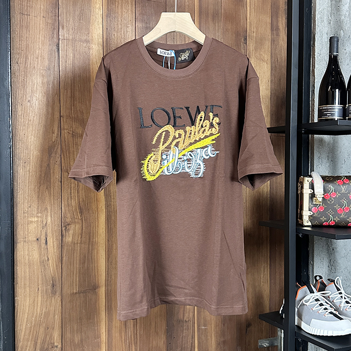 ロエベ メンズ ラウンドネック半袖Tシャツ - Round- loc7078x