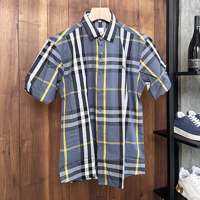 2025 ClassicCheck  - バーバリーメンズ クラシック カジュアル コットン 半袖 シャツ Bur02197x.Size