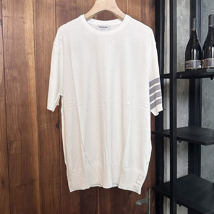 トムブラウン メンズ ラウンドネック半袖Tシャツ -  - thc7631x