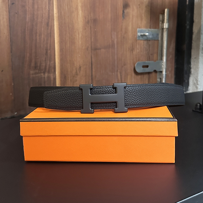 エルメス メンズ リバーシブル H ベルト -  Boucle De Ceinture H  - bel52x