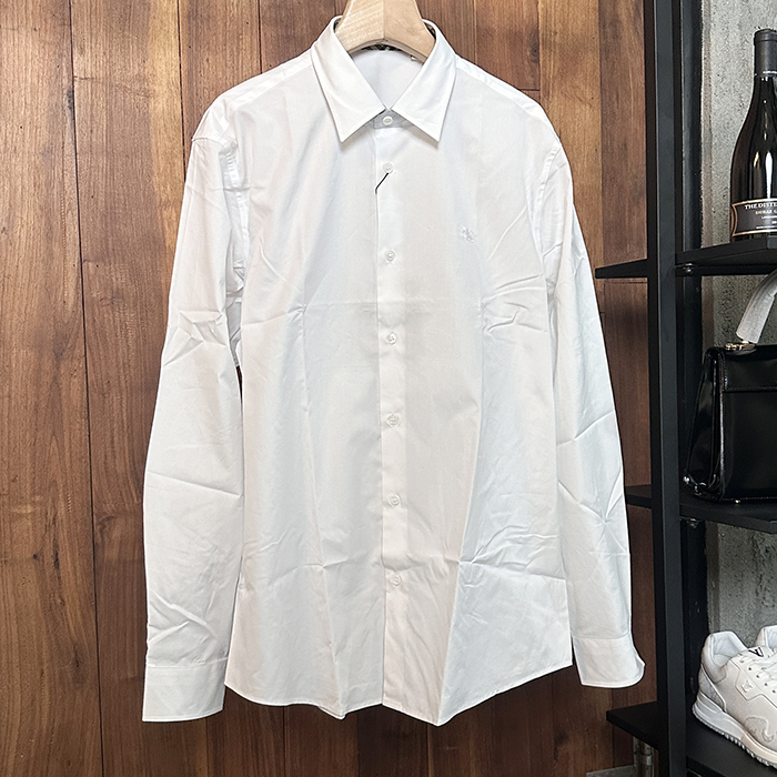 2025  Basic  - バーバリーメンズ ヴィンテージ ベーシック シャツ Bur03028x.ホワイト